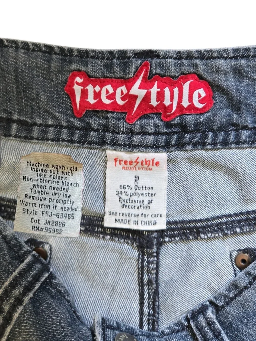 Y2k Freestyle Denim Micro Medium Wash Shorts - 9